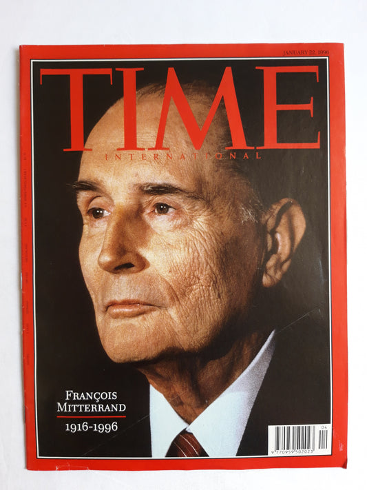 Time magazine Francois Mitterrand 1916-1996 22.01.1996 22. 22nd January 1996