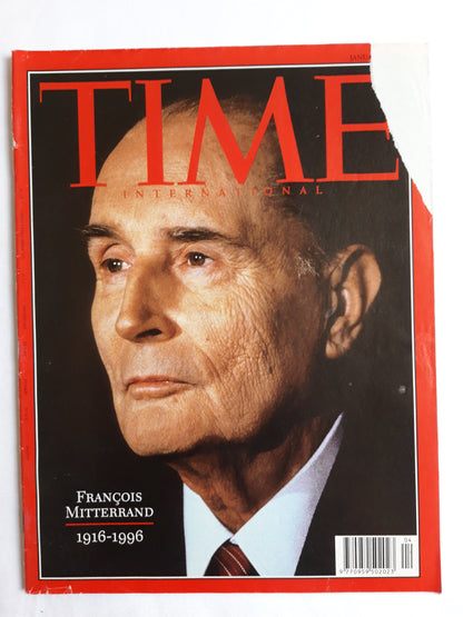 Time magazine Francois Mitterrand 1916-1996 22.01.1996 22. 22nd January 1996
