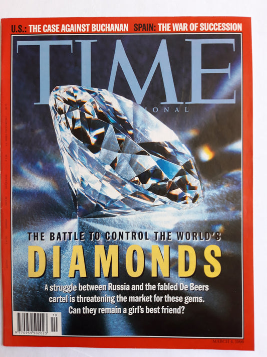Time magazine The battle to control the world`s Diamonds Russia De Beers Buchanan 04.03.1996 04. März 04th March 1996