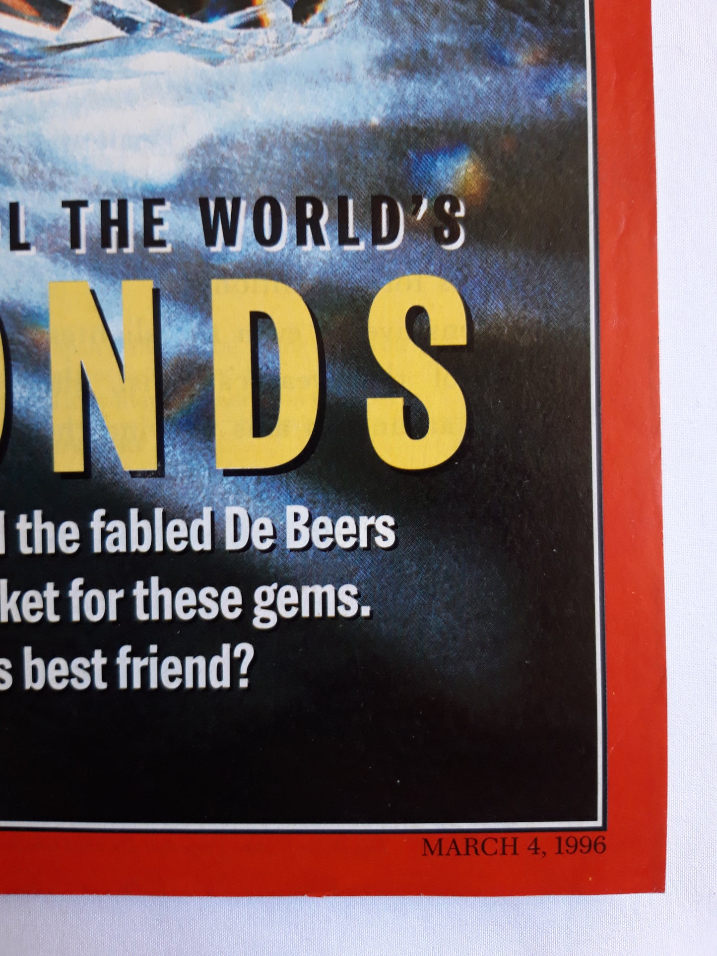 Time magazine The battle to control the world`s Diamonds Russia De Beers Buchanan 04.03.1996 04. März 04th March 1996