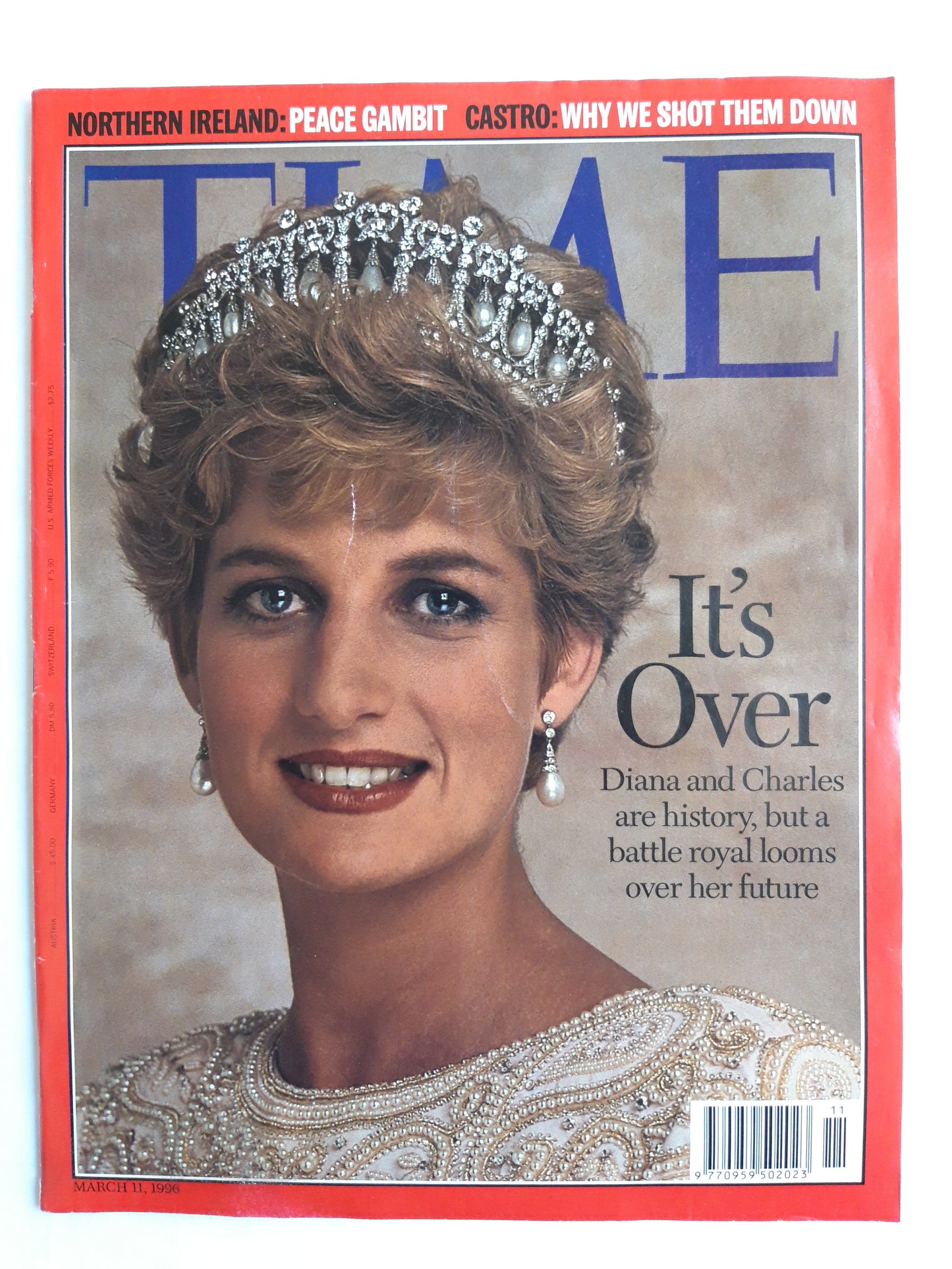 Time magazine It`s Over Princess Diana and Prince Charles Peace Gambit Fidel Castro 11.03.1996 11. März 11th March 1996