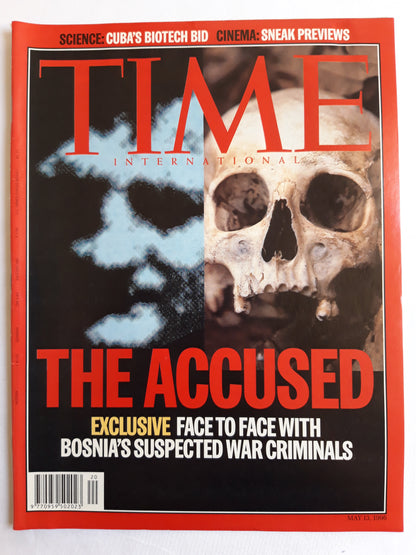 Time magazine The accused Exclusive Face to Face with bosnia`s suspected war criminals Biotech 13.05.1996 13. 13th May Mai 1996