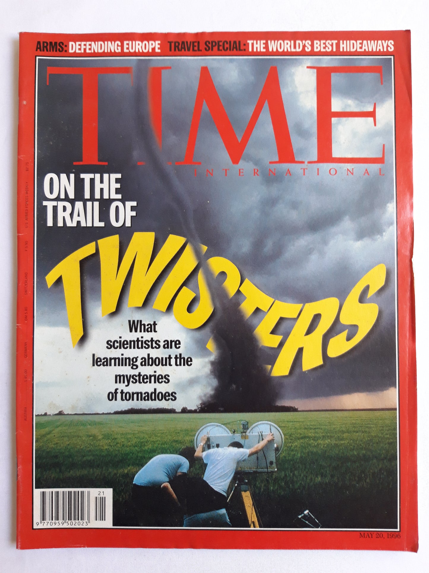 Time magazine On the trail of Twisters What scientists are learning about the mysteries of tornadoes 20.05.1996 20. 20th May Mai 1996