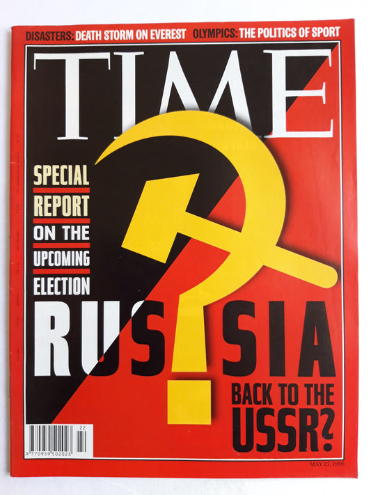 Time magazine Russia back to the USSR? Everest Olympics 27.05.1996 27. 27th May Mai 1996