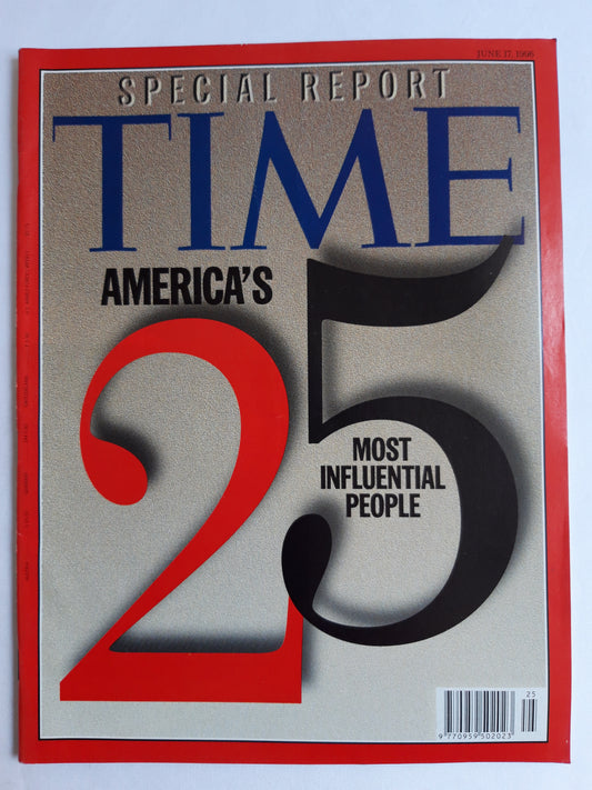 Time magazine 25 America`s Most Influential people 17.06.1996 17. 17th June Juni 1996