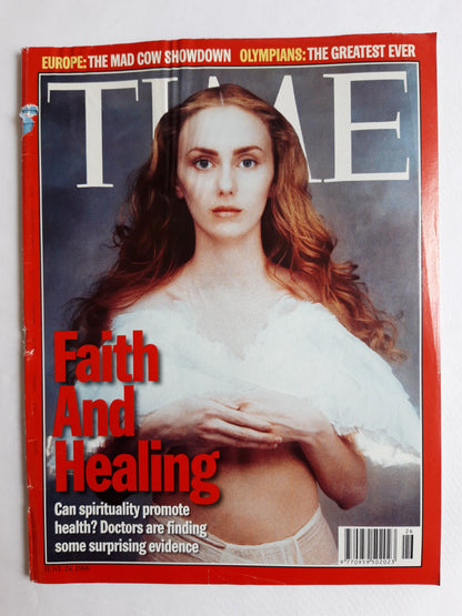 Time magazine Faith and healing Can spirituality promote health? evidence Europe: The mad cow showdown Olympians: the greatest ever 24.06.1996 24. 24th June Juni 1996