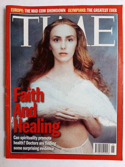Time magazine Faith and healing Can spirituality promote health? evidence Europe: The mad cow showdown Olympians: the greatest ever 24.06.1996 24. 24th June Juni 1996