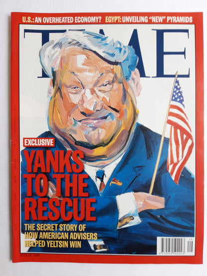 Time magazine Exclusive Yanks to the rescue The secret story of how american advisers helped Boris Yeltsin win Russia 15.07.1996 15. 15th July Juli 1996