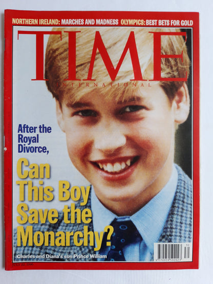 Time magazine After Royal Divorce Can this boy save the Monarchy? Charles and Diana`s son Prince William 22.07.1996 22. 22th July Juli 1996