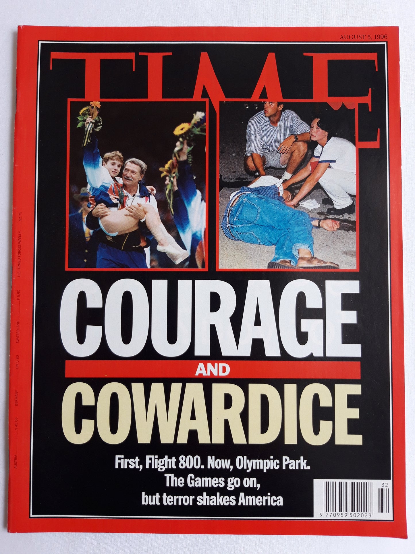 Time magazine Courage and cowardice Flight 800 Olympic Park 05.08.1996 05. 05th August 1996