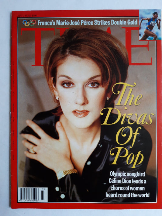 Time magazine Celine Dion The Divas of Pop Olympic songbird France`s Marie-Jose Perec Strikes Double Gold 12.08.1996 12. 12th August 1996