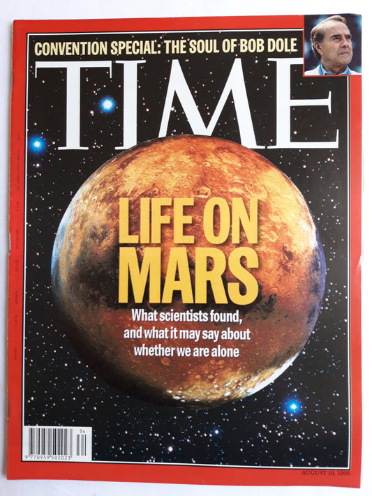 Time magazine Life on Mars Bob Dole 19.08.1996 08. 08th August 1996
