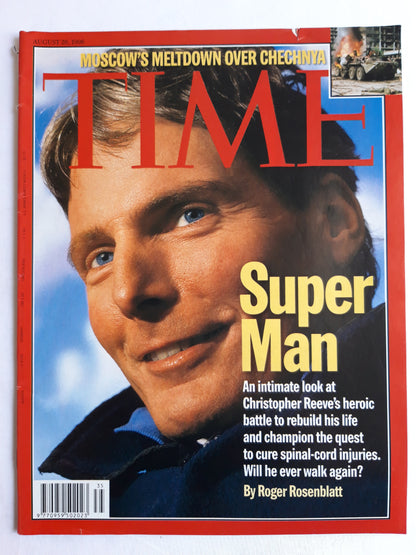 Time magazine Super Man Christopher Reeve Moscow´s Meltdown over Chechnya 26.08.1996 26. 26th August 1996