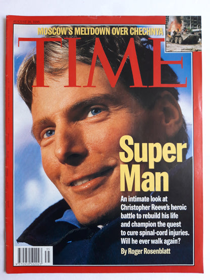 Time magazine Super Man Christopher Reeve Moscow´s Meltdown over Chechnya 26.08.1996 26. 26th August 1996