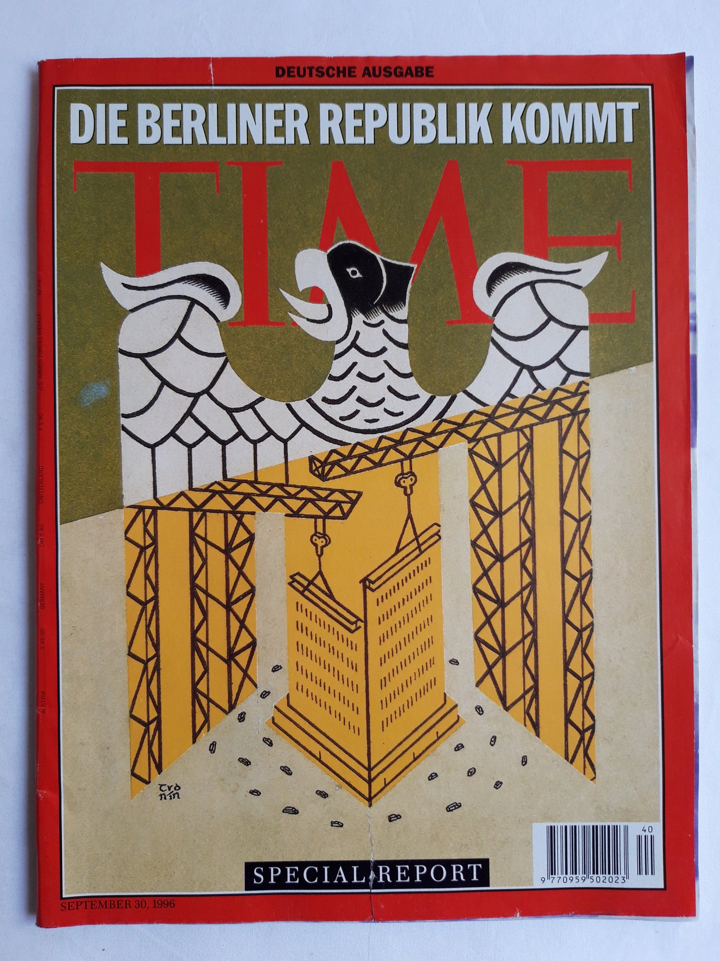 Time magazine Die Berliner Republik kommt Deutsche Ausgabe Special report 30.09.1996 30th September 1996