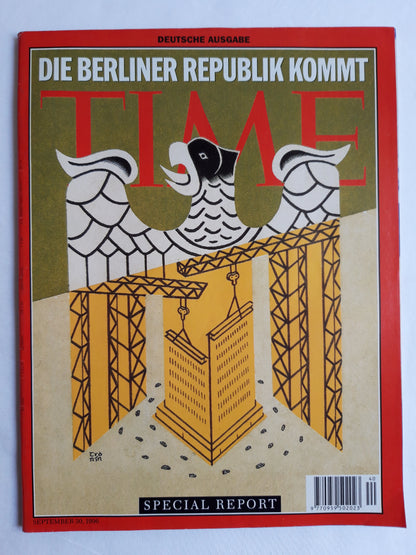 Time magazine Die Berliner Republik kommt Deutsche Ausgabe Special report 30.09.1996 30. 30th September 1996