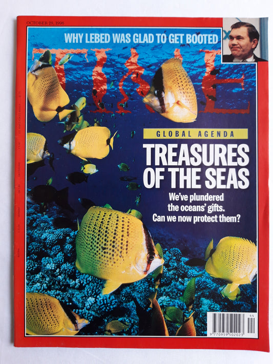 Time magazine Lebed Treasures of the seas 28.10.1996 28. 28th Oktober October 1996