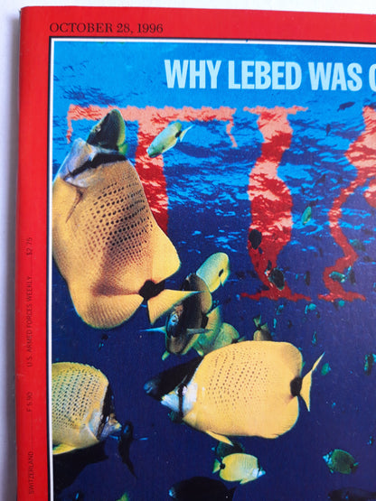 Time magazine Lebed Treasures of the seas 28.10.1996 28. 28th Oktober October 1996