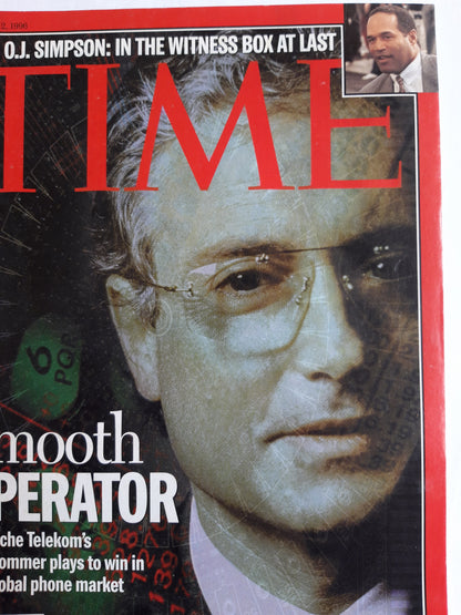 Time magazine Smooth Operator Deutsche Telekom`s Ron Sommer plays to win in the global phone market 02.12.1996 02. Dezember December 1996