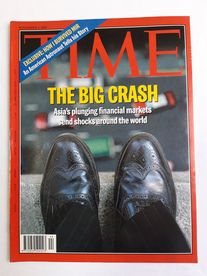Time magazine The Big Crash Asia`s plunging financial markets send shocks around the world Exclusive: Howmi survived mir An American Astronaut tells his Story 03.11.1997 03th 03. November 1997