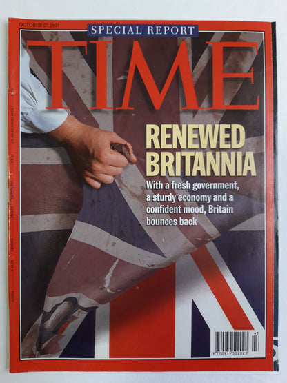 Time magazine Renewed Britannia Britain bounces back 27.10.1997 27th 27. October Oktober 1997