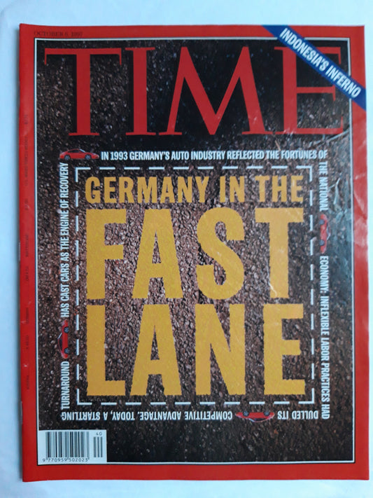 Time magazine Germany in the Fast lane Indonesia`s inferno 06.10.1997 06th 06. October Oktober 1997
