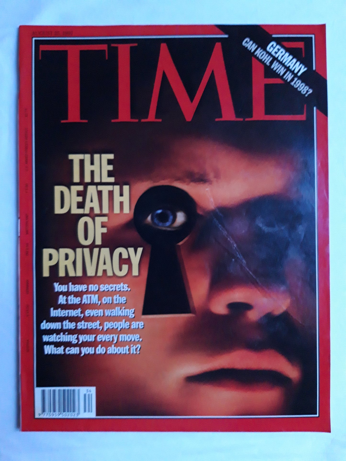 Time magazine The death of Privacy You have no secrets Germany Can Kohl win in 1998 25.08.1997 25th 25. August 1997