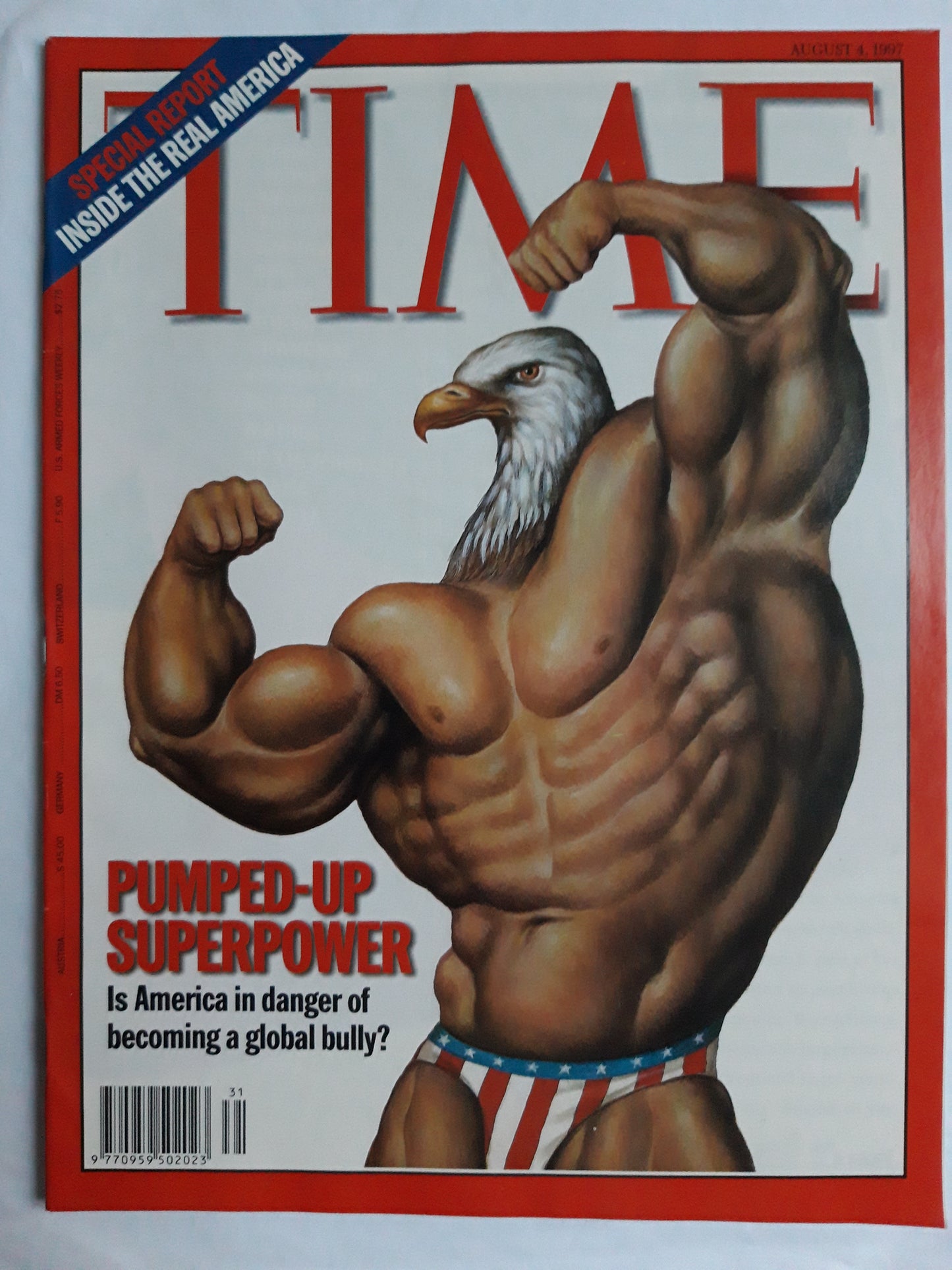 Time magazine Pumped-up superpower Is America in danger of becoming a global bully? Inside the real America 04.08.1997 08th 08. August 1997