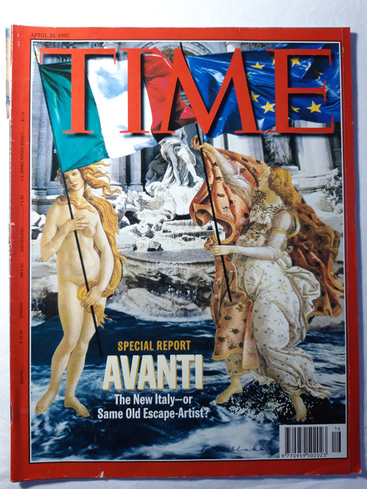 Time magazine Avanti The New Italy  - or Same Old Escape-Artist? 21.04.1997 21st 21. April 1997