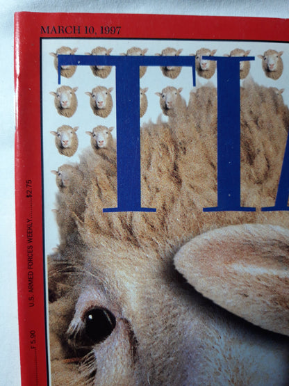 Time magazine Will There Ever Be Another You? A special report on cloning Fiction Bonus: Clone on the range by Douglas Coupland 10.03.1997 10th 10. March März 1997