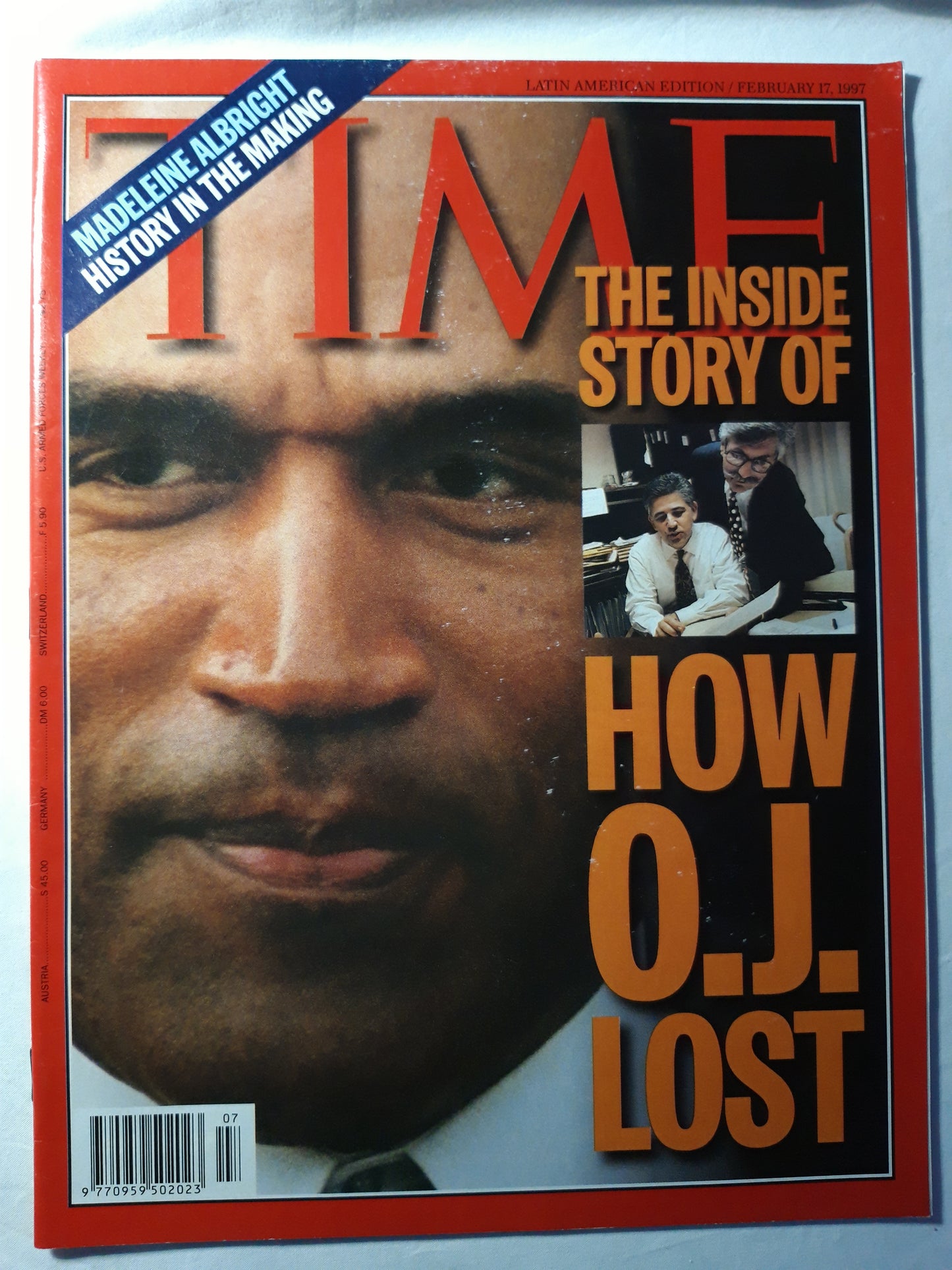 Time magazine The inside story of how O.J.lost Madeleine Albright History in the making 17.02.1997 17th 17. February 1997