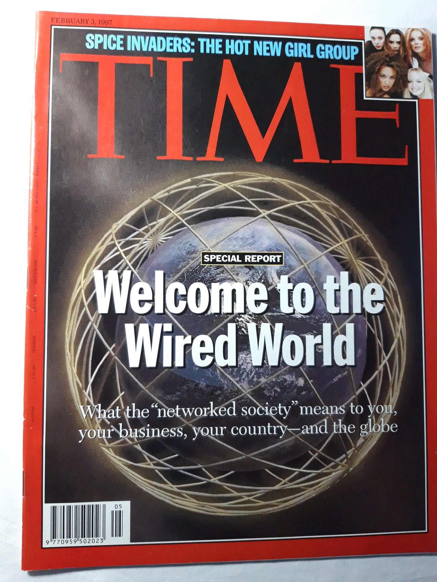 Time magazine Welcome to the Wired World What the networked society means to you, your business, your country - and the globe Spice invaders: the hot new girl group 03.02.1997 3rd 03. Februery 1997
