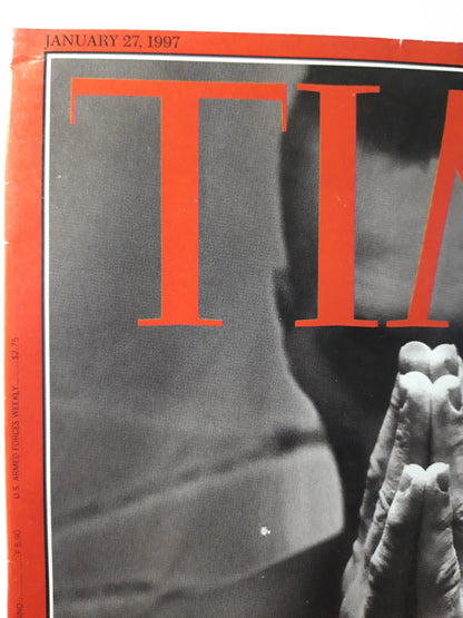 Time magazine Faith Dealers cults and creeds Fatherhood and grief The death of Bill Cosby`s son 27.01.1997 27th 27. January 1997