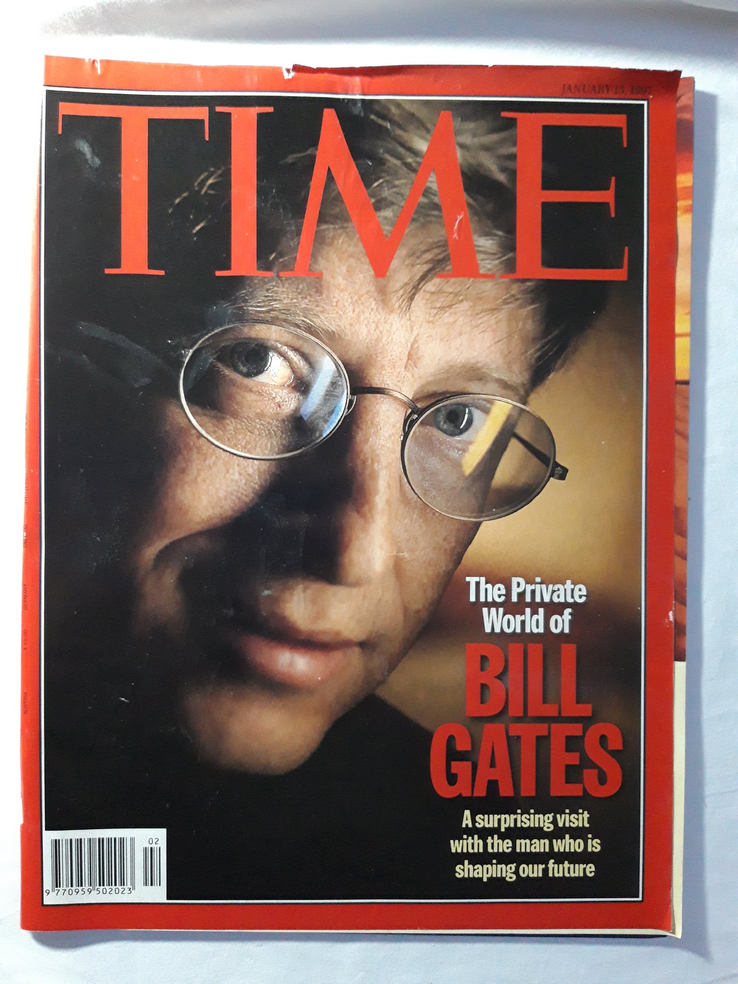 Time magazine The Private World of Bill Gates A suprising visit with the man who is shaping our future13.01.1997 13th January 1997