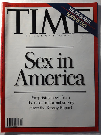 Time magazine Sex in America Suprising news from the most important survey since th Kinsey Report The CIA in Haiti Death by cult No. 42 17.10.1994 17th October Oktober 1994