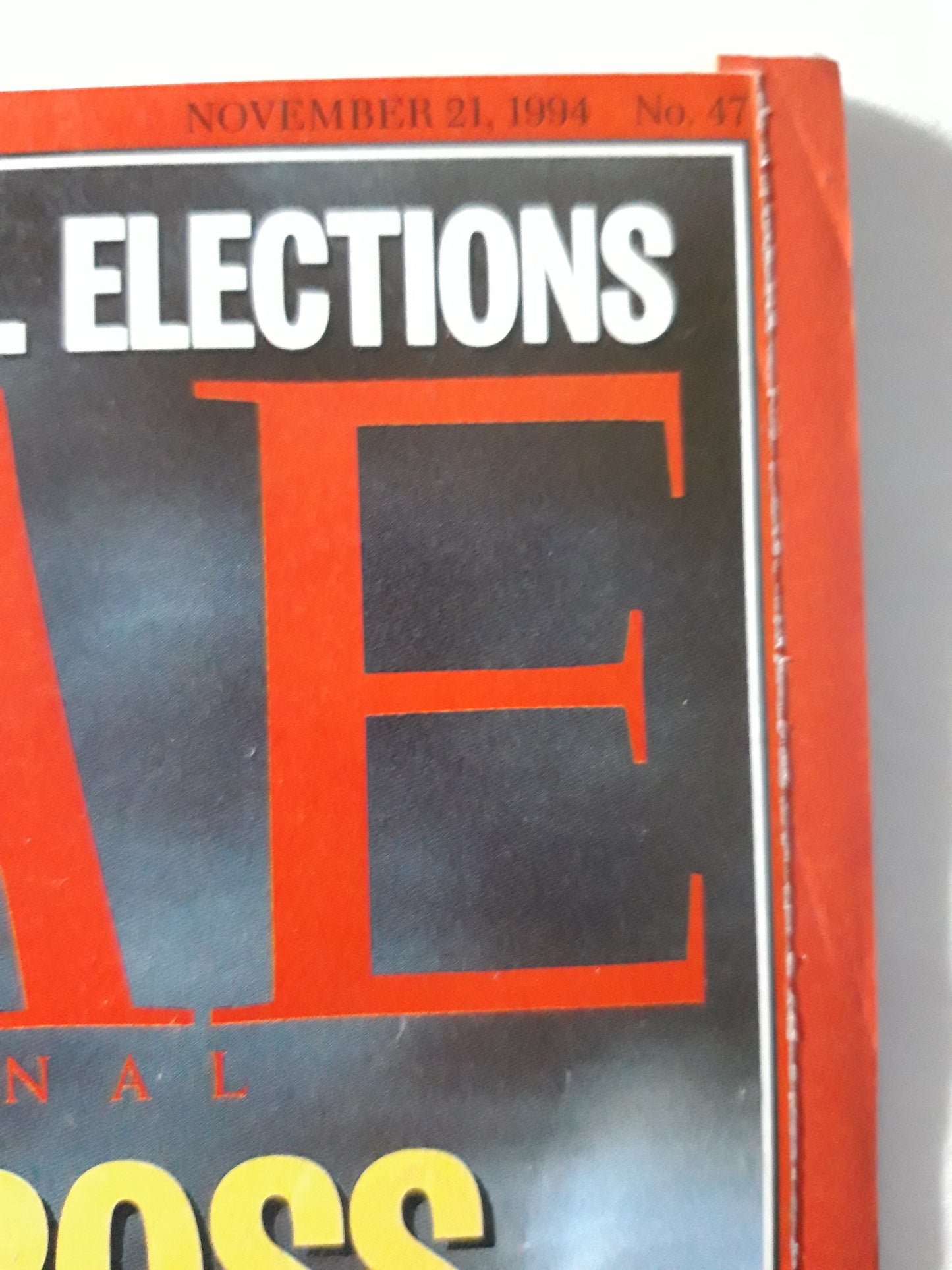 Time magazine Special report: the U.S. elections Storm across America Angry voters batter Washington with a historic Republican sweep. The consequences will be felt around the world 21.11.1994 21st 21 November 1994