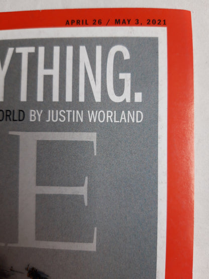 Time magazine Climate is everything How the pandemic can lead us to a better, greener world Artist Red Hong Yi Climate crisis 26.04./03.05.2021 26th April/3rd May 2021