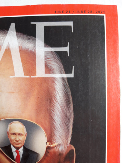 Time magazine Taking on Vladimir Putin The Autocrat`s Game Inside the spy war Joe Biden A new hoope for health care 21./28.06.2021 21th 28th June Juni 2021