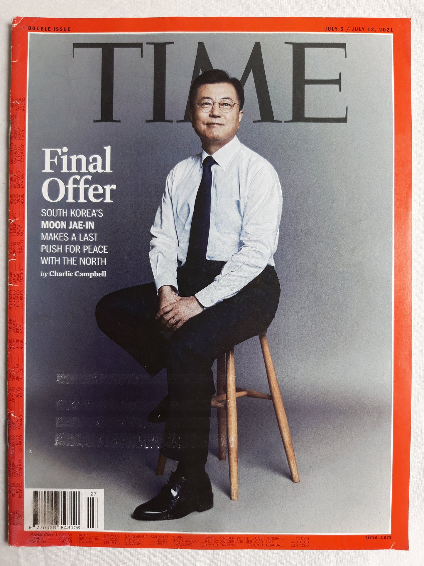 Time magazine Final Offer South Korea`s Moon Jae-in makes a last push for peace with the north 05./12.07.2021 05th 12th July Juli 2021