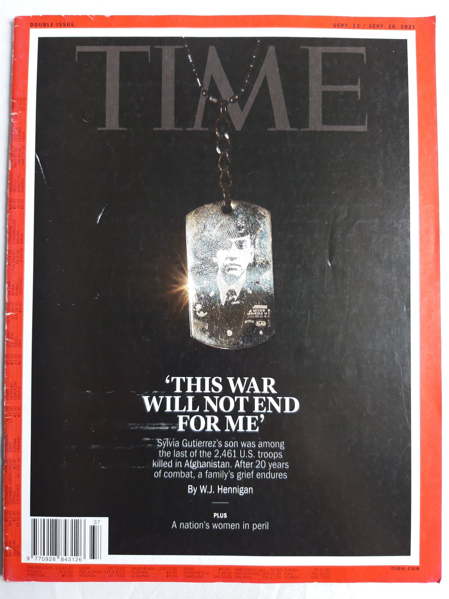 Time magazine This war will not end for me Sylvia Gutierrez A nation`s woman in peril 13./20.09.2021 13th 20th September 2021