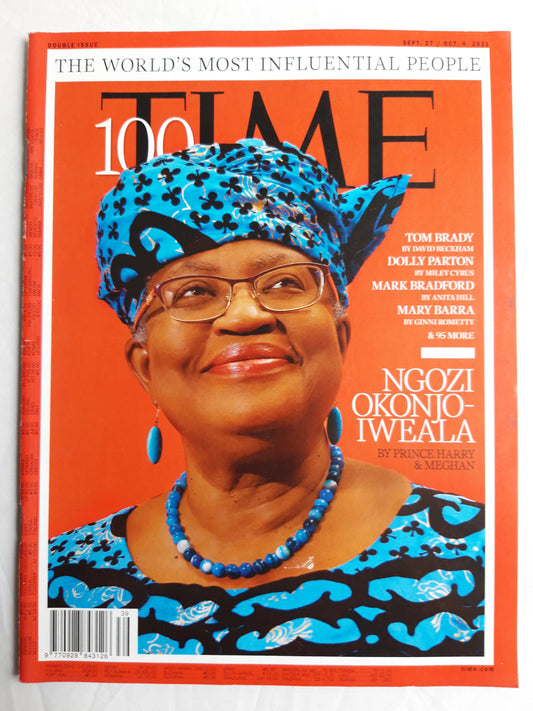 Time magazine Ngozi Okonjo-Iweala Tom Brady Dolly Parton Mark Bradford Mary Barra 27.09./04.10.1996