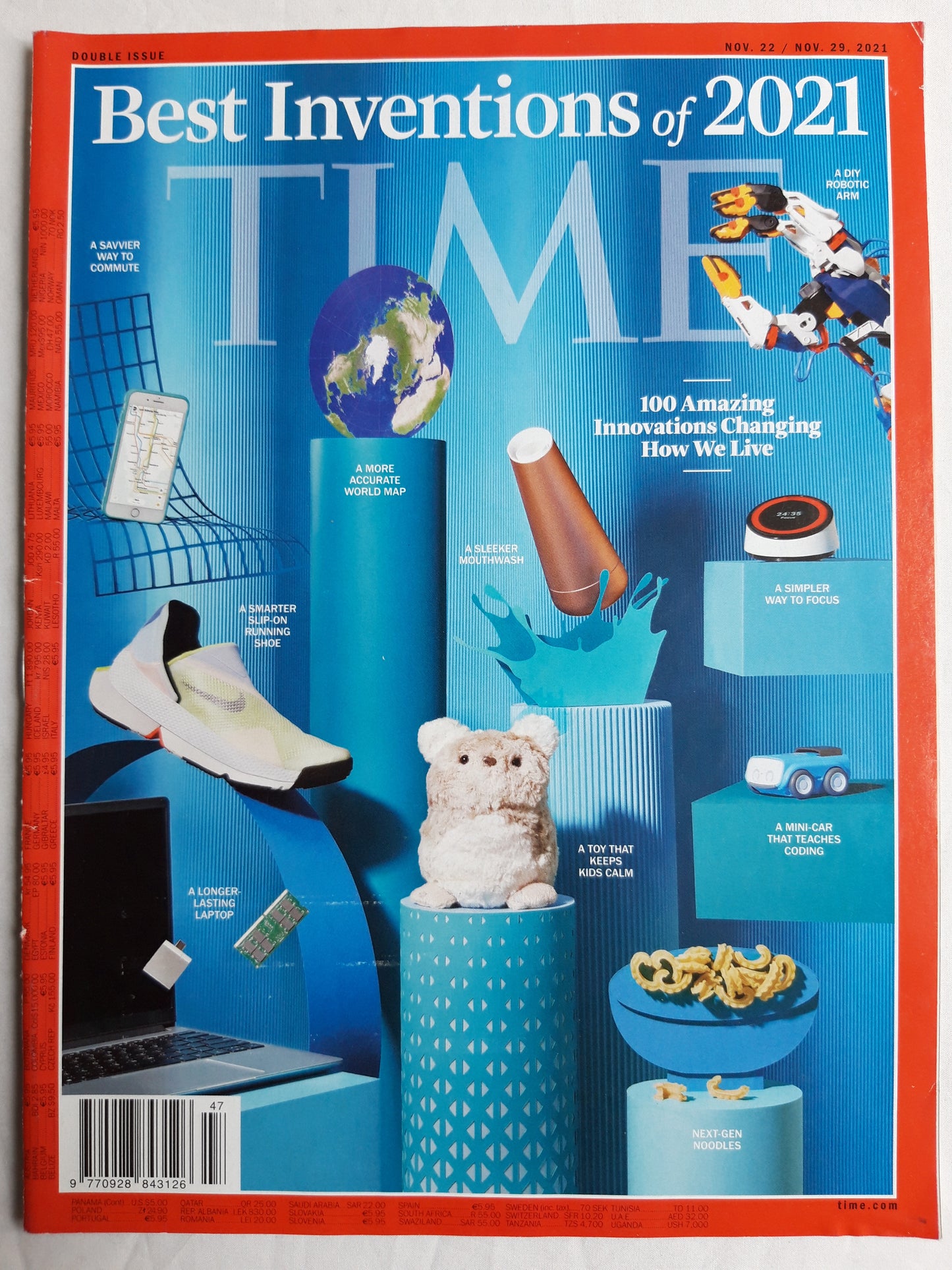 Time magazine Best Investitions of 2021 A diy robotic arm 100 Amazing Innovations Changing How we live Next-Gen Noodles 22./29.11.2021 22th 29th November 2021