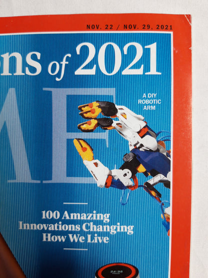 Time magazine Best Investitions of 2021 A diy robotic arm 100 Amazing Innovations Changing How we live Next-Gen Noodles 22./29.11.2021 22th 29th November 2021