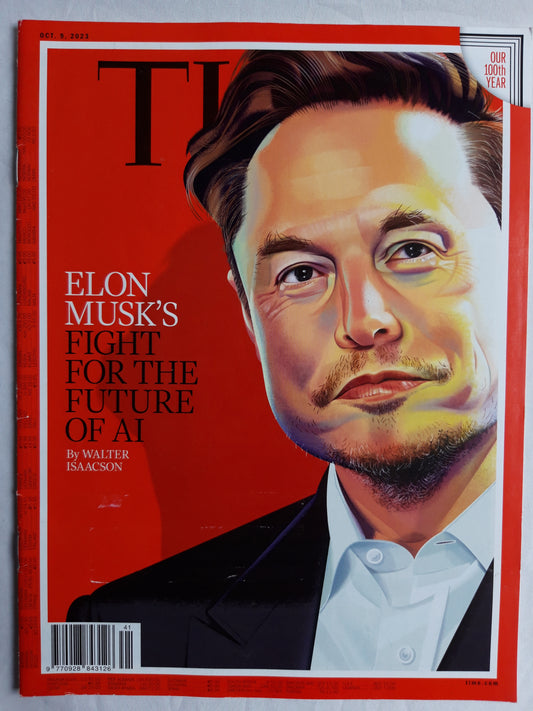 Time magazine Elon Musk`s Fight for the future of AI 09.10.2023 09th October 2023
