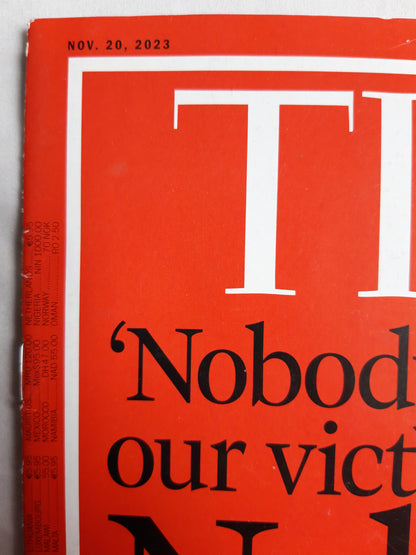 Time magazine Nobody believes in our victory like I do. Volodimir Zelensky Ukraine 20.11.2023 20.November 2023