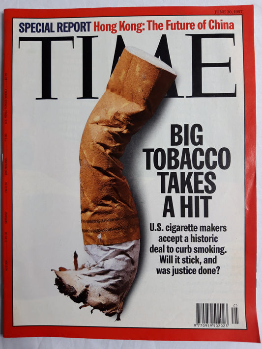 Time magazine Big tobacco takes a hit Hong Hong: The Future of China 30.06.1997 30. 30th Juni 1997