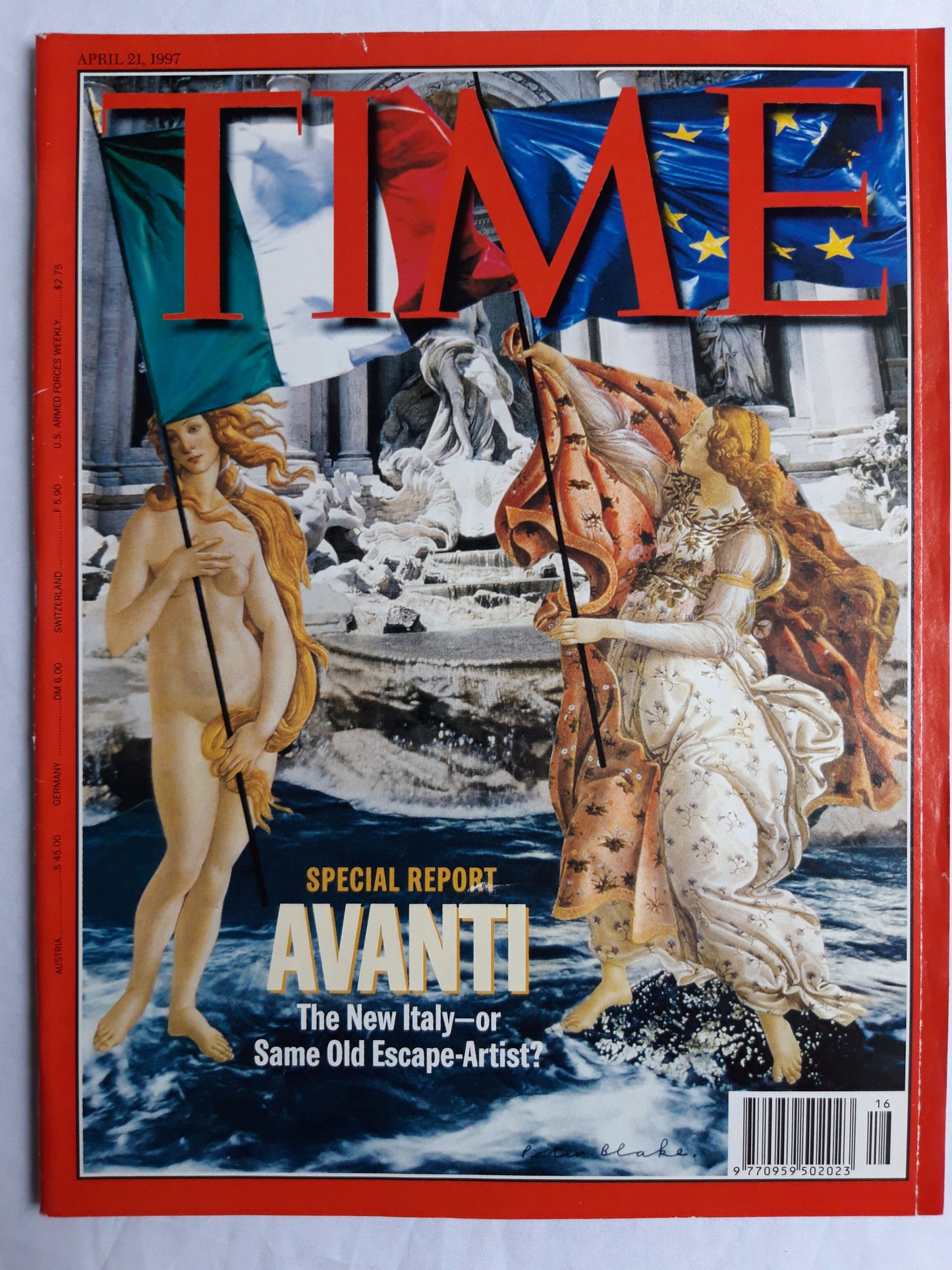 Time magazine Avanti The New Italy  - or Same Old Escape-Artist? 21.04.1997 21st 21. April 1997