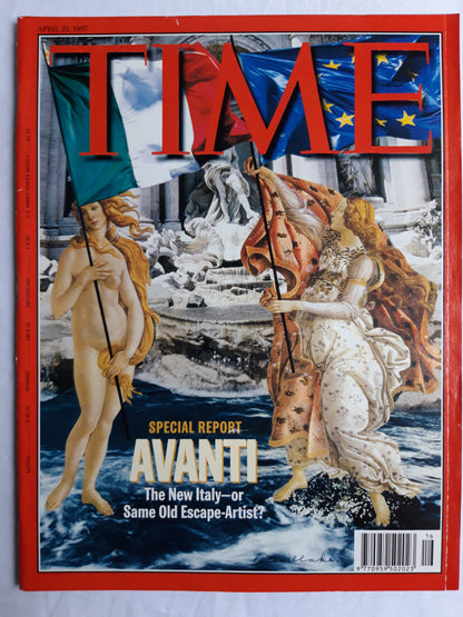 Time magazine Avanti The New Italy  - or Same Old Escape-Artist? 21.04.1997 21st 21. April 1997