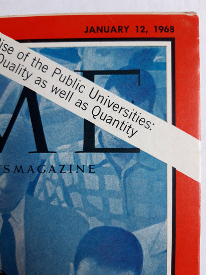 Time magazine New York`s Chancellor Samuel B. Gould Rise of the Public Universities: Quality as well as Quantity 12.01.1968 12th 12. January 1968