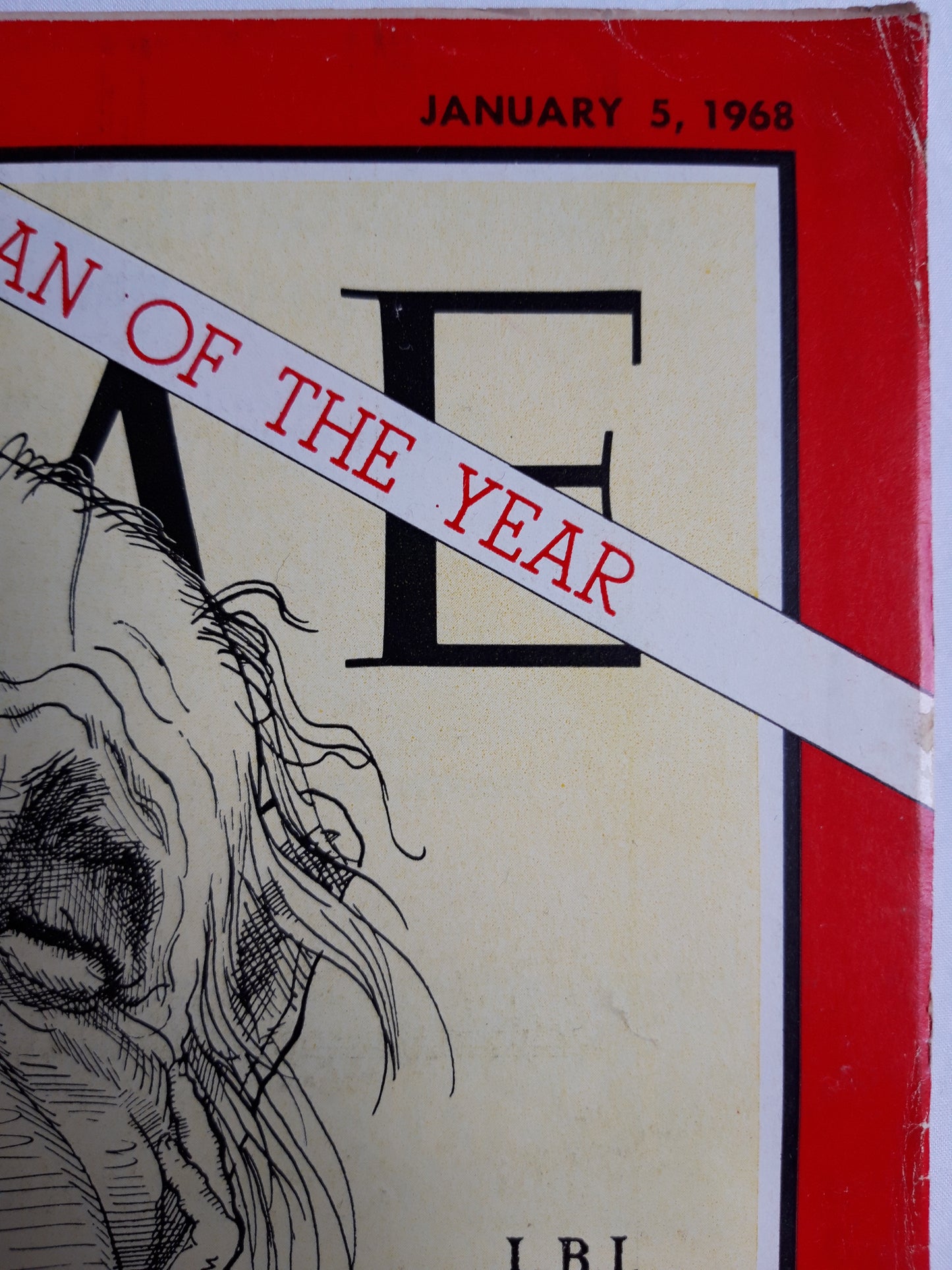 Time magazine Man of the year L.B.J. as Lear 05.01.1968 05th 05. January 1968